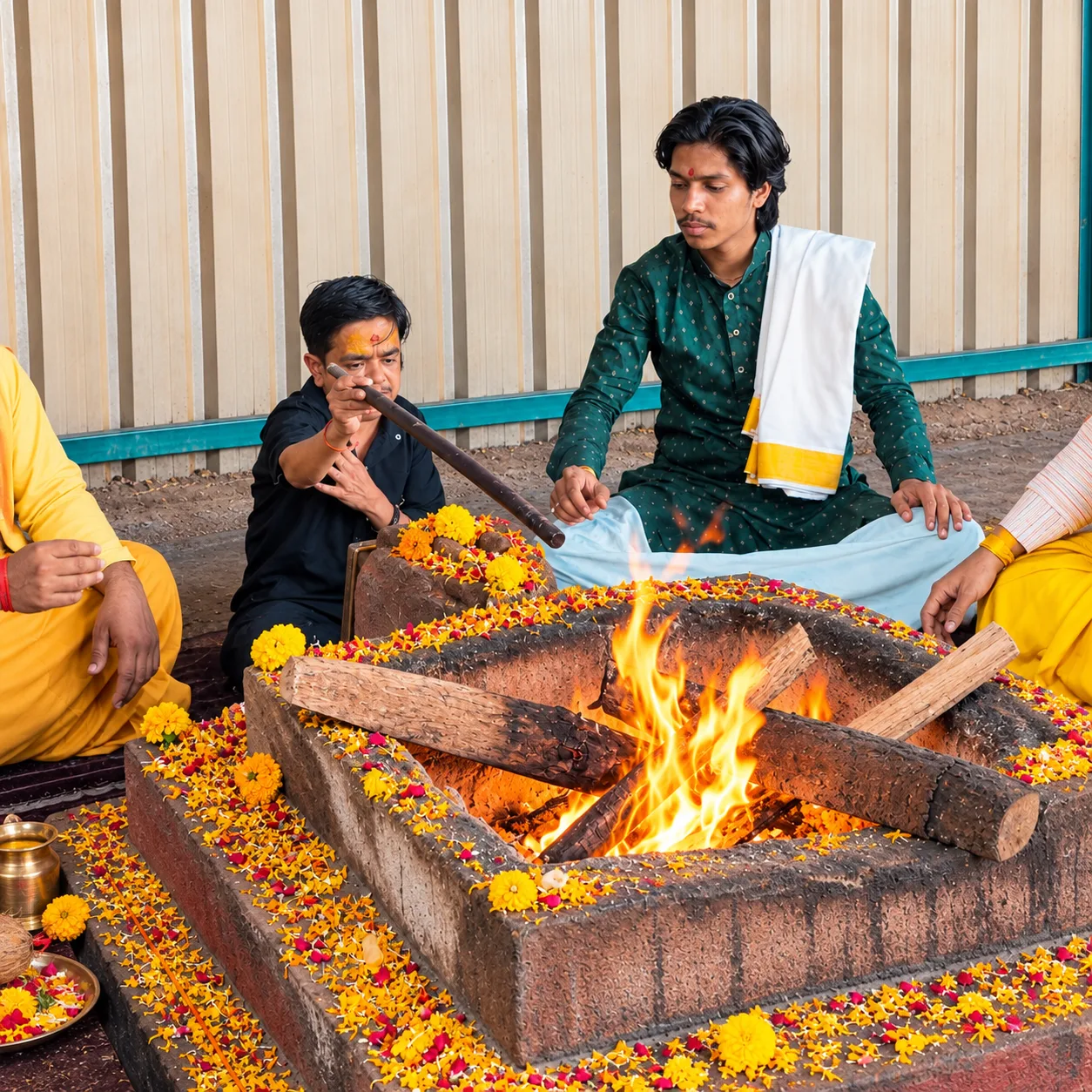 शास्त्रोक्त यज्ञ वेदी एवं समिधा अर्पण